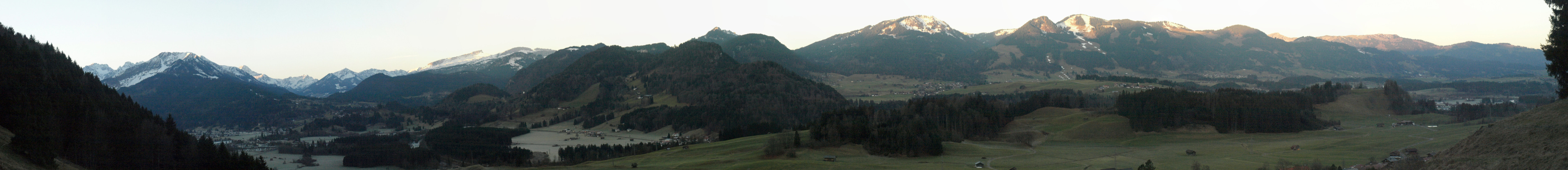 Blick vom Aufstieg zur Gaisalpe